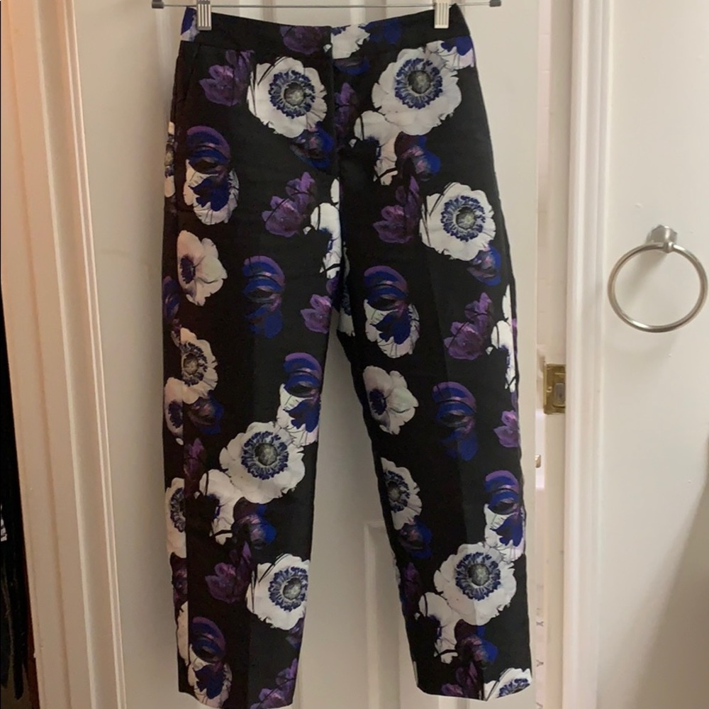 J.Crew Floral Pant. Size 4